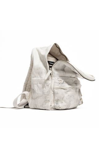 Rivets Backpack - White Hand Finished