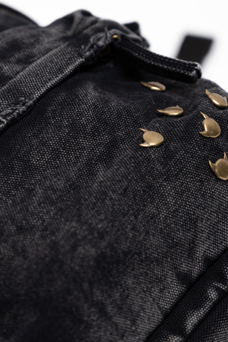 Rivets Backpack Black Stone Washed