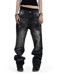Rust Black Bootcut Jeans