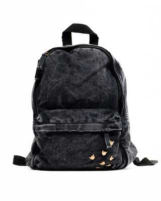Rivets Backpack Black Stone Washed